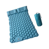 Maxbell Camping Sleeping Pad with Pillow Inflatable Sleeping Mat for Camping Outdoor Peacock Blue