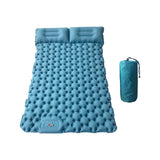 Maxbell Camping Sleeping Pad with Pillow Inflatable Sleeping Mat for Camping Outdoor Peacock Blue