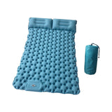 Maxbell Camping Sleeping Pad with Pillow Inflatable Sleeping Mat for Camping Outdoor Peacock Blue