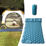 Maxbell Camping Sleeping Pad with Pillow Inflatable Sleeping Mat for Camping Outdoor Peacock Blue