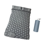 Maxbell Camping Sleeping Pad with Pillow Inflatable Sleeping Mat for Camping Outdoor Gray