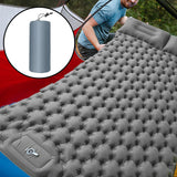 Maxbell Camping Sleeping Pad with Pillow Inflatable Sleeping Mat for Camping Outdoor Gray