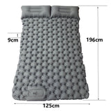 Maxbell Camping Sleeping Pad with Pillow Inflatable Sleeping Mat for Camping Outdoor Gray