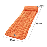 Maxbell Inflatable Mattress Waterproof Camping Sleeping Pad for Garden Travel Hiking Orange