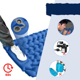Maxbell Inflatable Mattress Waterproof Camping Sleeping Pad for Garden Travel Hiking Navy