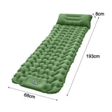 Maxbell Inflatable Mattress Waterproof Camping Sleeping Pad for Garden Travel Hiking Olive green