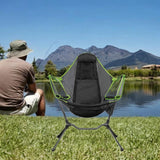 Maxbell Folding Chair Camping Furniture Adjustable Headrest for Garden Hiking Picnic