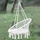 Maxbell Patio Swing Chair Tasseled Hanging Basket Chair for Backyard Apartment Beach