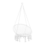 Maxbell Patio Swing Chair Tasseled Hanging Basket Chair for Backyard Apartment Beach