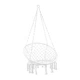 Maxbell Patio Swing Chair Tasseled Hanging Basket Chair for Backyard Apartment Beach