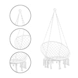 Maxbell Patio Swing Chair Tasseled Hanging Basket Chair for Backyard Apartment Beach