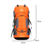 Maxbell Rock Climbing Backpack Back Pack Hiking Rucksack for Running Camping Hunting orange