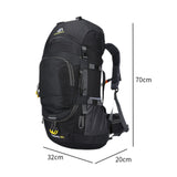 Maxbell Rock Climbing Backpack Back Pack Hiking Rucksack for Running Camping Hunting black