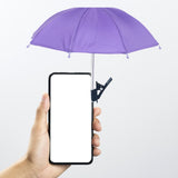 Maxbell Phone Umbrella for Sun Shade Multifunction for Traveling Photography Outdoor violet