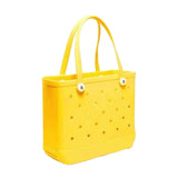 Maxbell Hole Bag with Hole Storage Bag Washable Beach Pack for Pool Shopping Outdoor Yellow