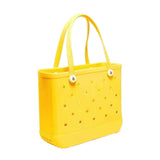 Maxbell Hole Bag with Hole Storage Bag Washable Beach Pack for Pool Shopping Outdoor Yellow