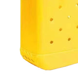 Maxbell Hole Bag with Hole Storage Bag Washable Beach Pack for Pool Shopping Outdoor Yellow