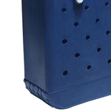 Maxbell Hole Bag with Hole Storage Bag Washable Beach Pack for Pool Shopping Outdoor Navy blue
