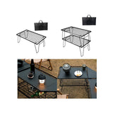 Maxbell Grill Mesh Table with Storage Bag Camping BBQ Table for BBQ Fishing Backyard 1 Piece Table