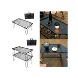 Maxbell Grill Mesh Table with Storage Bag Camping BBQ Table for BBQ Fishing Backyard 1 Piece Table