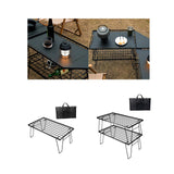 Maxbell Grill Mesh Table with Storage Bag Camping BBQ Table for BBQ Fishing Backyard 1 Piece Table