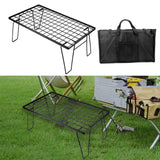 Maxbell Grill Mesh Table with Storage Bag Camping BBQ Table for BBQ Fishing Backyard 1 Piece Table