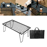 Maxbell Grill Mesh Table with Storage Bag Camping BBQ Table for BBQ Fishing Backyard 1 Piece Table