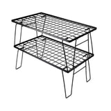 Maxbell Grill Mesh Table with Storage Bag Camping BBQ Table for BBQ Fishing Backyard 2 Piece Tables
