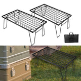 Maxbell Grill Mesh Table with Storage Bag Camping BBQ Table for BBQ Fishing Backyard 2 Piece Tables