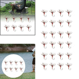 Maxbell 8Pcs Fly Fishing Flies Artificial Baits for White Striped Bass Trout Snapper 11.5mmx3.5mm