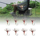 Maxbell 8Pcs Fly Fishing Flies Artificial Baits for White Striped Bass Trout Snapper 11.5mmx3.5mm