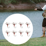 Maxbell 8Pcs Fly Fishing Flies Artificial Baits for White Striped Bass Trout Snapper 11.5mmx3.5mm