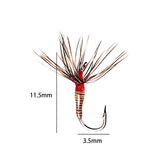 Maxbell 8Pcs Fly Fishing Flies Artificial Baits for White Striped Bass Trout Snapper 11.5mmx3.5mm