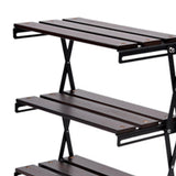 Maxbell Camping Folding Storage Rack Foldable Plant Display Shelf for Barbecues Home Type A