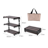 Maxbell Camping Folding Storage Rack Foldable Plant Display Shelf for Barbecues Home Type A