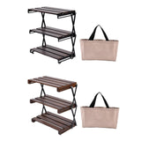 Maxbell Camping Folding Storage Rack Foldable Plant Display Shelf for Barbecues Home Type A