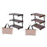 Maxbell Camping Folding Storage Rack Foldable Plant Display Shelf for Barbecues Home Type A