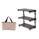 Maxbell Camping Folding Storage Rack Foldable Plant Display Shelf for Barbecues Home Type A