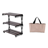 Maxbell Camping Folding Storage Rack Foldable Plant Display Shelf for Barbecues Home Type A