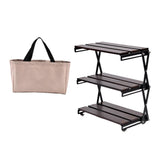 Maxbell Camping Folding Storage Rack Foldable Plant Display Shelf for Barbecues Home Type A