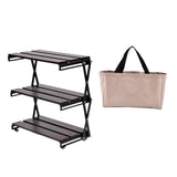 Maxbell Camping Folding Storage Rack Foldable Plant Display Shelf for Barbecues Home Type A