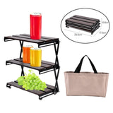 Maxbell Camping Folding Storage Rack Foldable Plant Display Shelf for Barbecues Home Type A