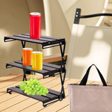 Maxbell Camping Folding Storage Rack Foldable Plant Display Shelf for Barbecues Home Type A
