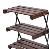Maxbell Camping Folding Storage Rack Foldable Plant Display Shelf for Barbecues Home Type B