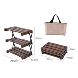 Maxbell Camping Folding Storage Rack Foldable Plant Display Shelf for Barbecues Home Type B