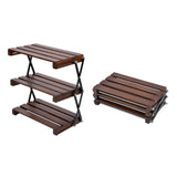 Maxbell Camping Folding Storage Rack Foldable Plant Display Shelf for Barbecues Home Type B