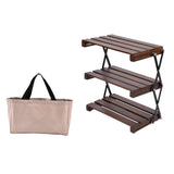 Maxbell Camping Folding Storage Rack Foldable Plant Display Shelf for Barbecues Home Type B
