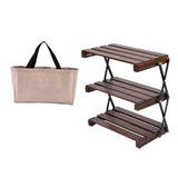 Maxbell Camping Folding Storage Rack Foldable Plant Display Shelf for Barbecues Home Type B