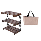 Maxbell Camping Folding Storage Rack Foldable Plant Display Shelf for Barbecues Home Type B