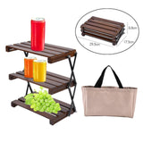 Maxbell Camping Folding Storage Rack Foldable Plant Display Shelf for Barbecues Home Type B